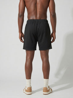 Forge heavyweight men’s sweat shorts in black back view
