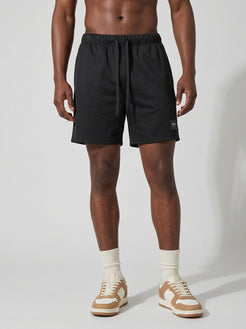 Forge heavyweight men’s sweat shorts in black front view
