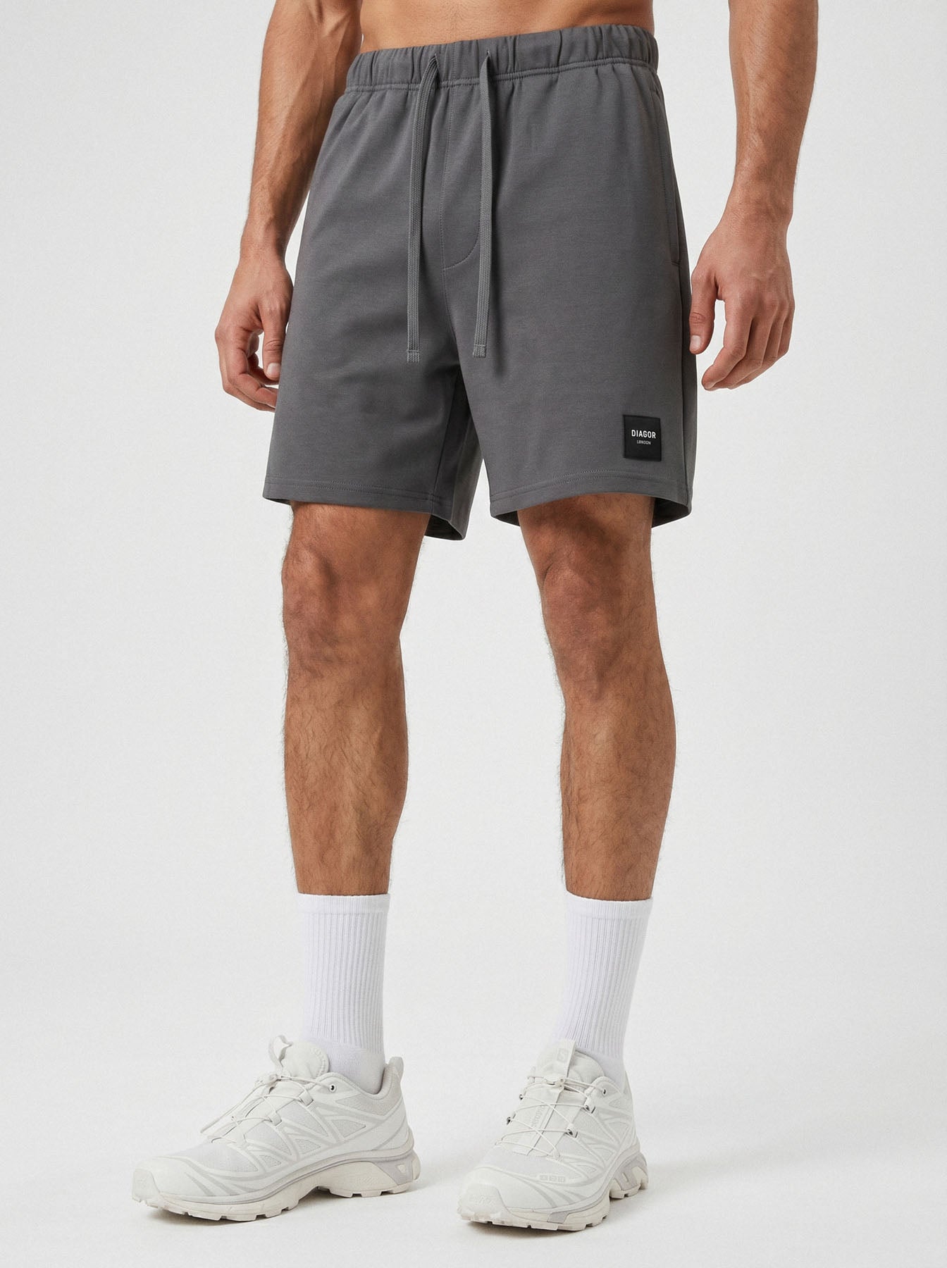 Forge heavyweight men’s sweat shorts in charcoal front view