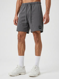 Forge heavyweight men’s sweat shorts in charcoal front view