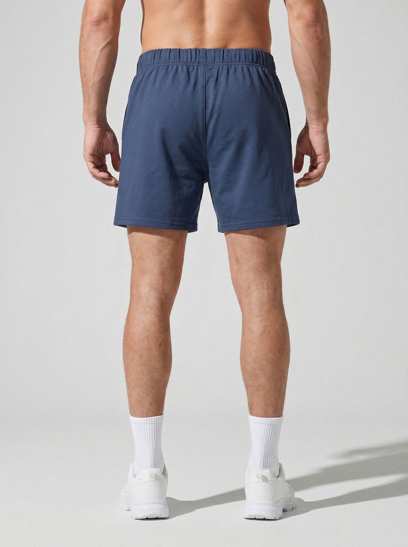 Forge heavyweight men’s sweat shorts in navy back view