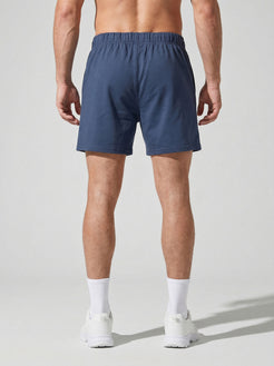 Forge heavyweight men’s sweat shorts in navy back view