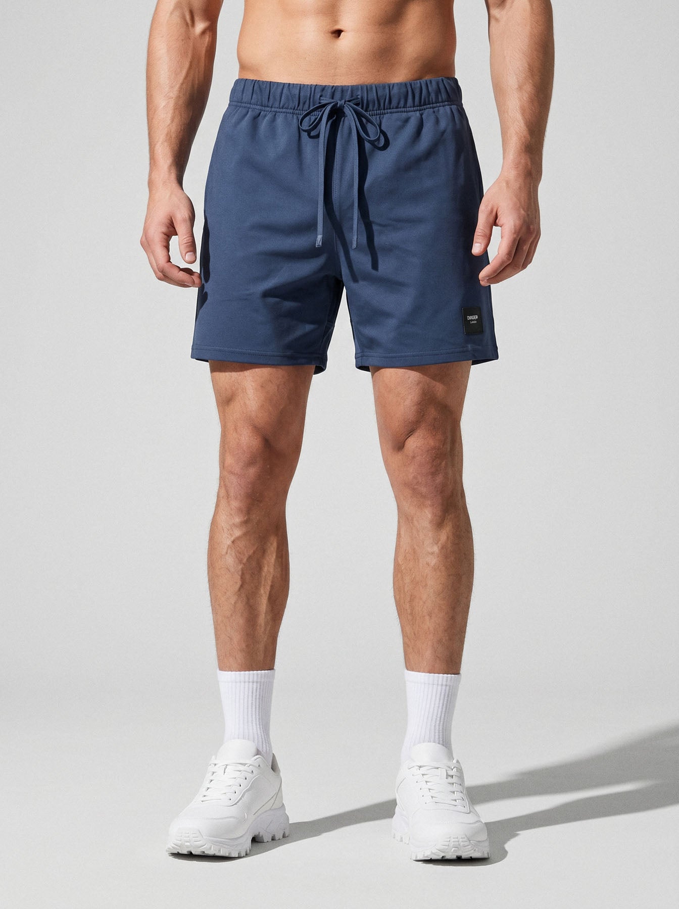 Forge heavyweight men’s sweat shorts in navy front view
