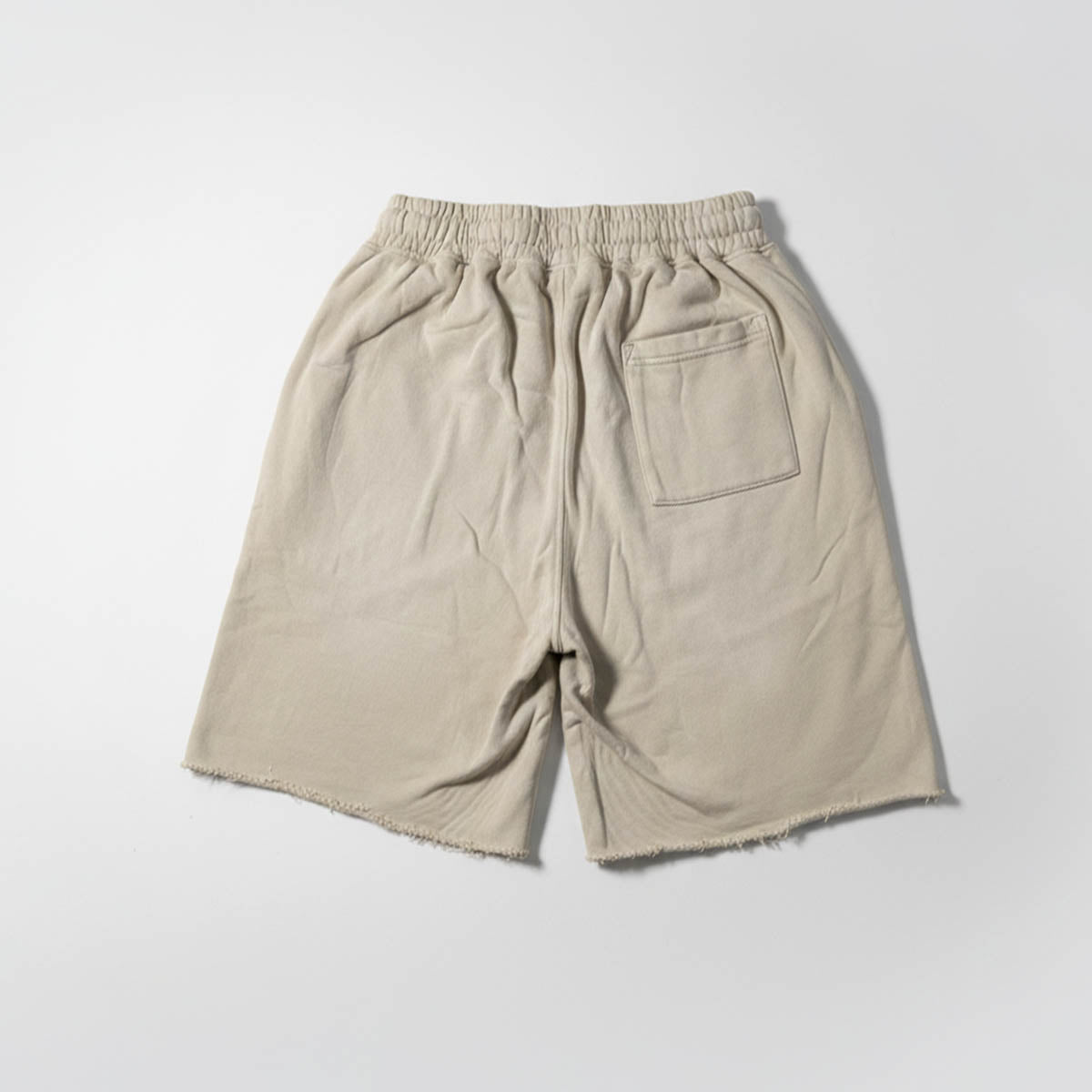 Diagor Raw Hem Washed Men's Shorts in Washed Sand back view