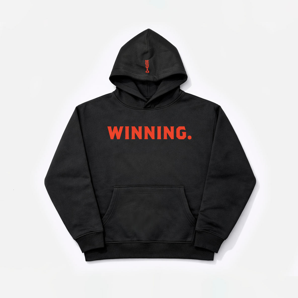 WINNING Oversized Performance Hoodie in black front view