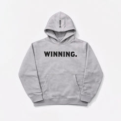 WINNING Oversized Performance Hoodie in grey front view