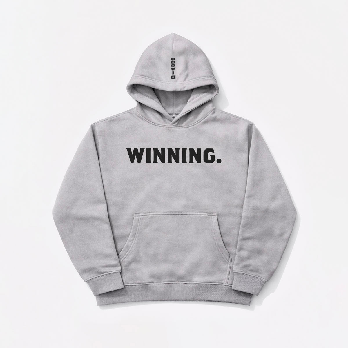 WINNING Oversized Performance Hoodie in grey front view